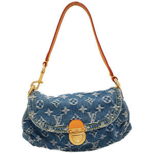 Louis Vuitton Monogram Denim Pleaty Semi Shoulder Bag